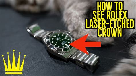 how to see rolex etched crown|laser etched crown.